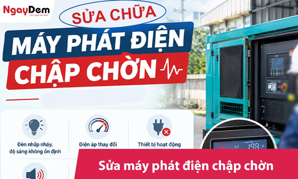 Sửa máy phát điện chập chờn: nguyên nhân, cách xử lý tại nhà