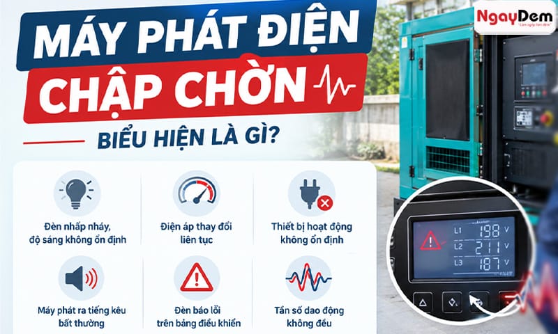 Sửa máy phát điện chập chờn: nguyên nhân, cách xử lý tại nhà