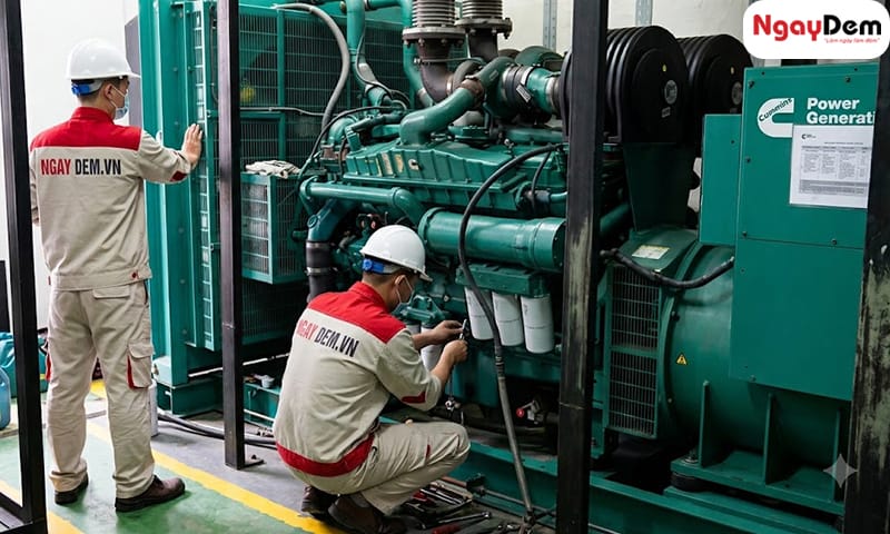 6 nguyên nhân và cách sửa máy phát điện xả khói đen chuẩn