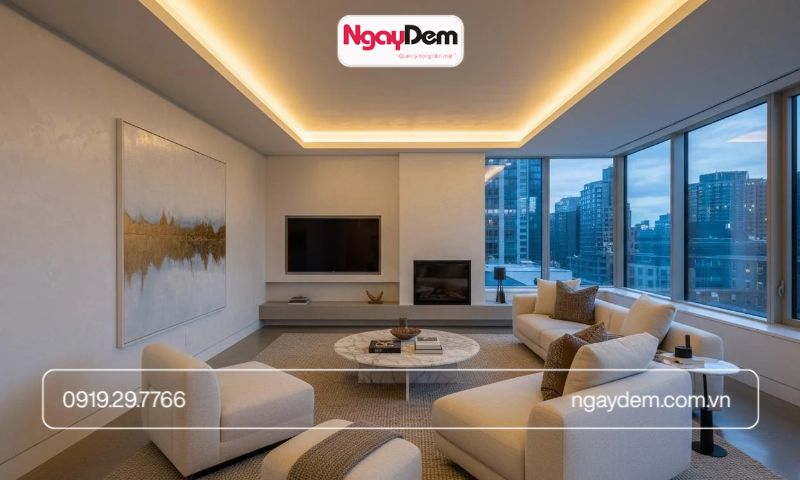 thi công đèn led hắt trần không mắc lỗi