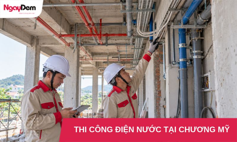thi cong dien nuoc tai chuong my