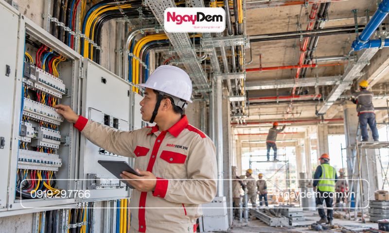 Kỹ sư giám sát thi công hệ thống điện nước tại Chương Mỹ