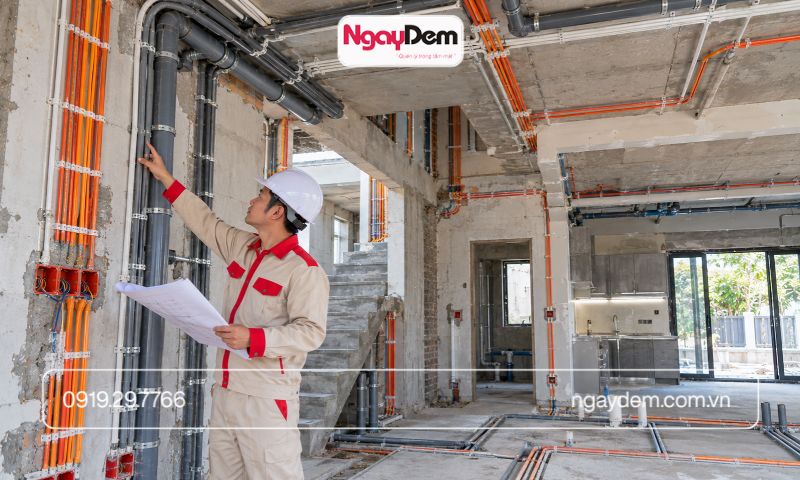 thi công điện nước tại nam định