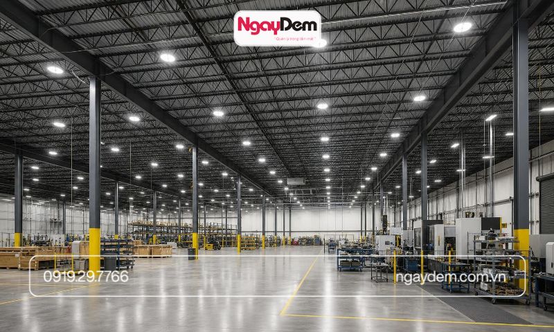 thi công lắp đặt đèn led